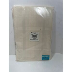 Elegance Plaid 60x120 Rectangle Fabric Tablecloth Elegance‎ Plaid Beige